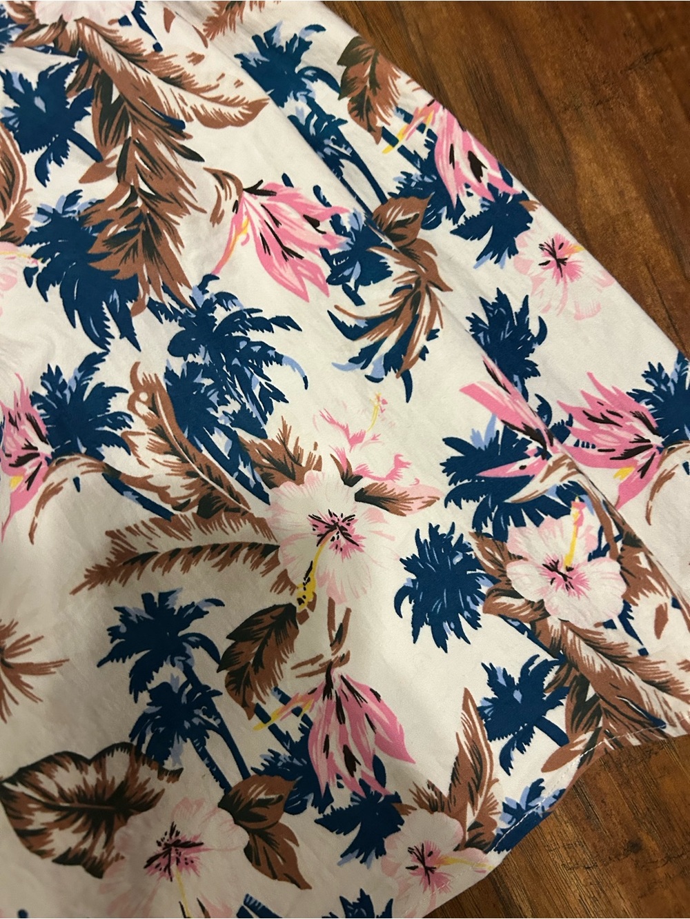 Grace Karin Cream Circle Skirt with Navy & Pink Floral Print - Picture 6 of 6